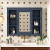 35'' x 27.5'' Medicine Cabinet, Wall Mounted Bathroom Storage Cabinet, Modern Bathroom Wall Cabinet with Mirror